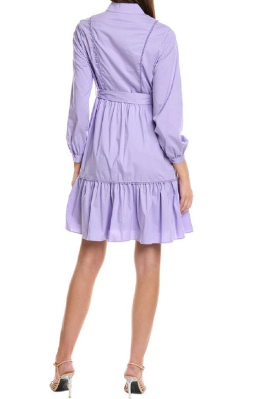 画像2: セール！Nanette Nanette Lepore ナネットレポー  Belted Mini Shirt Dress バイオレット  03102 (2)