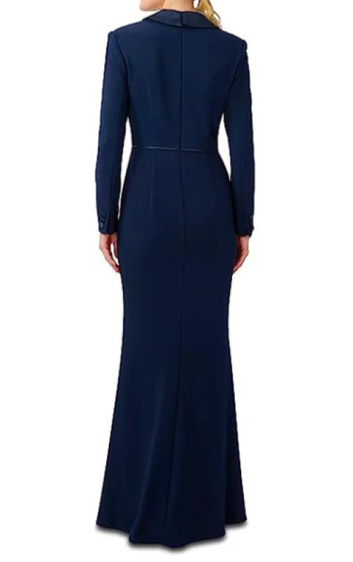 画像3: Adrianna Papell アドリアナパペル　タキシードロングドレス  ネイビー系　08272 (3)