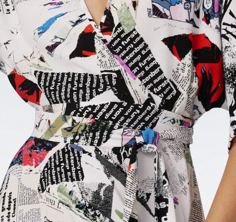 画像2: Diane von Furstenberg 　ダイアンフォンファステンバーグ　Eloise ラップ風ドレス　Poster Girl (2)