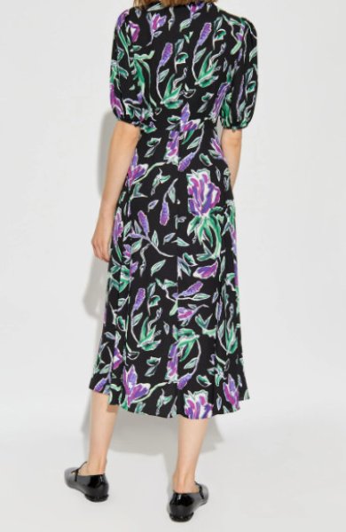 画像2: Diane von Furstenberg  ダイアンフォンファステンバーグ Nella 花柄ドレス Tulip Fields Violet Lg (2)