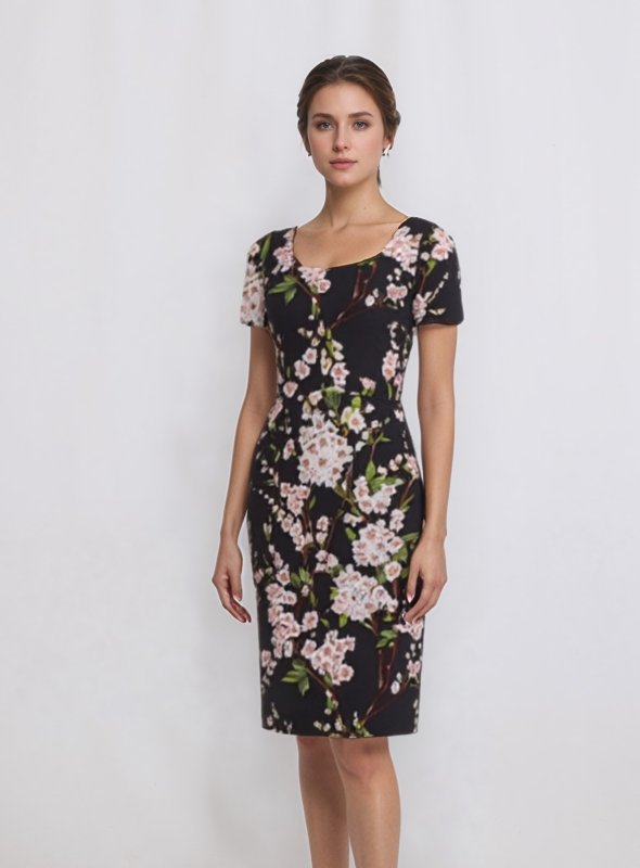 画像1: 限定販売！Dolce & Gabbana ドルチェ&ガッバーナ   桜柄ドレス  03121 (1)