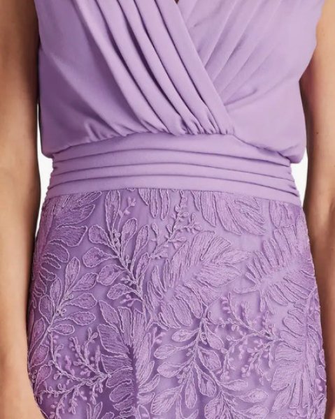 画像3: Tadashi Shoji  タダシショージ   Newell Embroidered Blouson Dress パープル (3)
