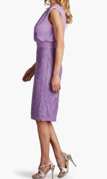 画像4: Tadashi Shoji  タダシショージ   Newell Embroidered Blouson Dress パープル (4)