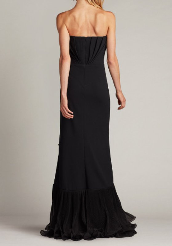 画像3: Tadashi Shoji タダシショージ   Leith Cascading Ruffle Gown ブラック (3)