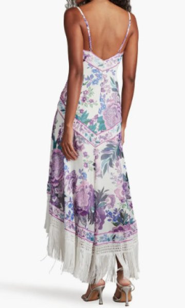 画像3: Tadashi Shoji  タダシショージ   Lua Floral Dress ホワイト、パープル系 (3)