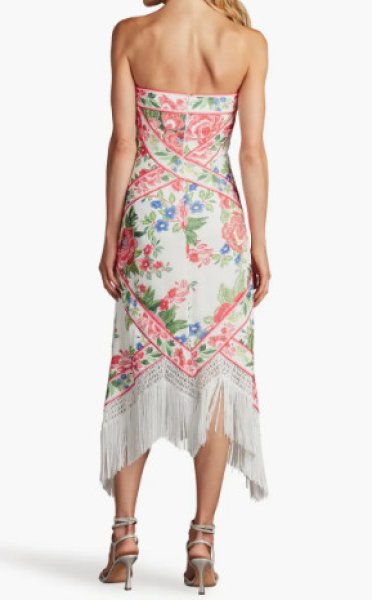 画像2: Tadashi Shoji  タダシショージ   Brette Floral Dress ホワイト、ピンク系 (2)