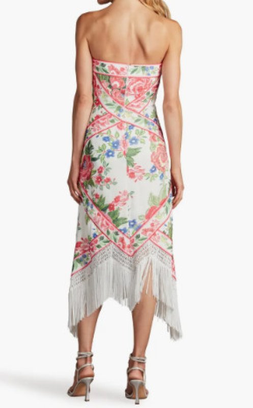 画像2: Tadashi Shoji  タダシショージ  　Brette Floral Dress ホワイト、ピンク系 (2)