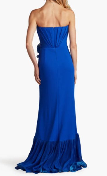 画像2: Tadashi Shoji タダシショージ   Leith Cascading Ruffle Gown ブルー (2)