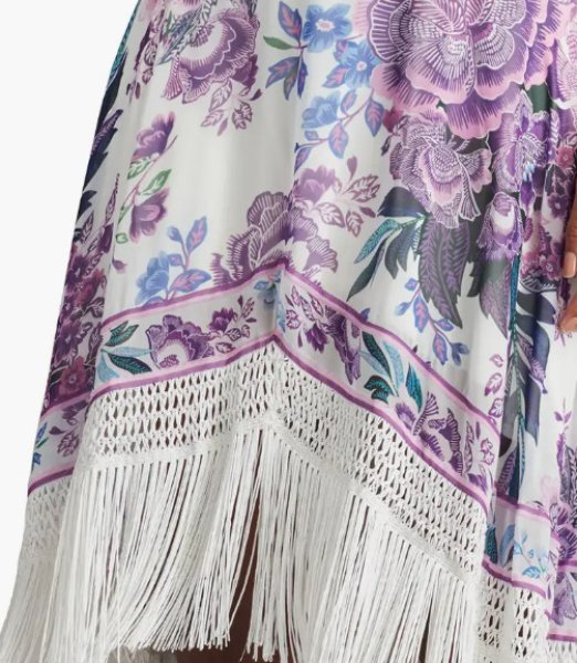 画像4: Tadashi Shoji  タダシショージ   Lua Floral Dress ホワイト、パープル系 (4)