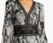 画像3: Tadashi Shoji タダシショージ  Derby  プリーツシフォンドレス　ブラック、アイボリー系   (3)
