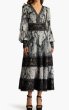 画像1: Tadashi Shoji タダシショージ  Derby  プリーツシフォンドレス　ブラック、アイボリー系   (1)