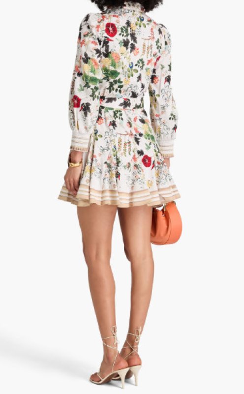 画像2: セール！Alice + Olivia アリスアンドオリビア  Alisa 花柄ラップシャツドレス  03201 (2)