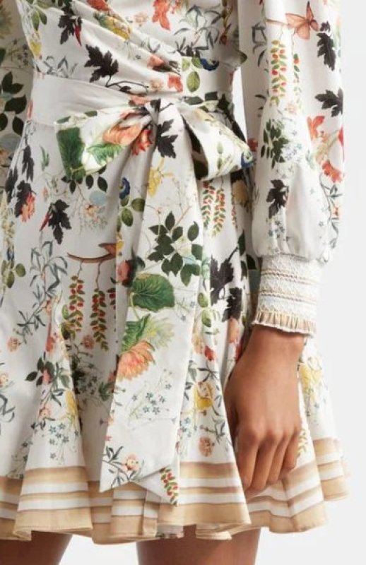 画像3: セール！Alice + Olivia アリスアンドオリビア  Alisa 花柄ラップシャツドレス  03201 (3)