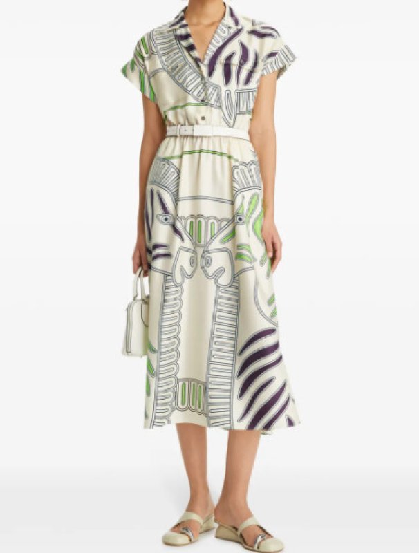 画像1: 【田中みな実さん着用】Tory Burch トリーバーチ　シルクシャツドレス  03291 (1)