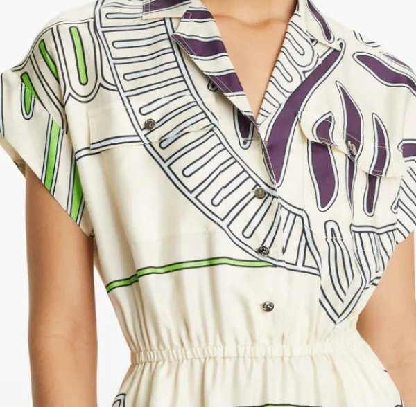 画像3: 【田中みな実さん着用】Tory Burch トリーバーチ シルクシャツドレス  03291 (3)