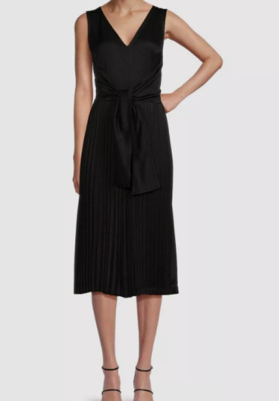 画像1: セール！3.1 Phillip Lim　サテンVネックウエストタイドレス (1)