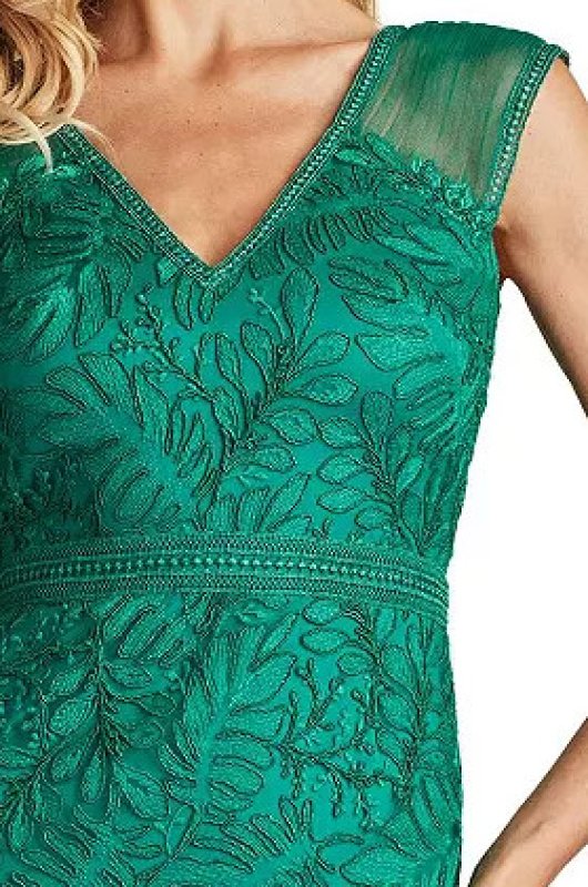 画像3: Tadashi Shoji  タダシショージ   Evonne Embroidered Dress  グリーン系  (3)