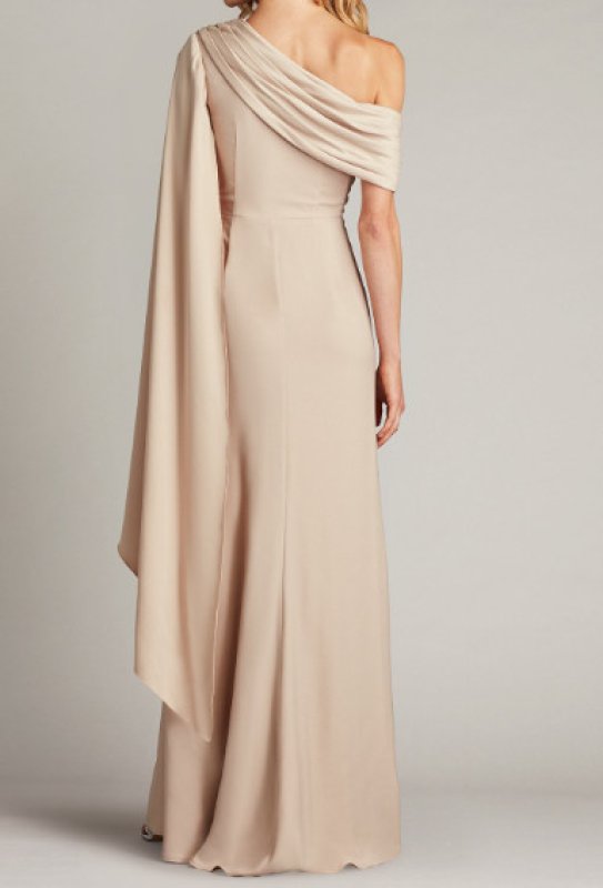 画像2: 【アンミカさん愛用】Tadashi Shoji  タダシショージ   EMBER  ケープスリーブドレス　ベージュ系  08072 (2)