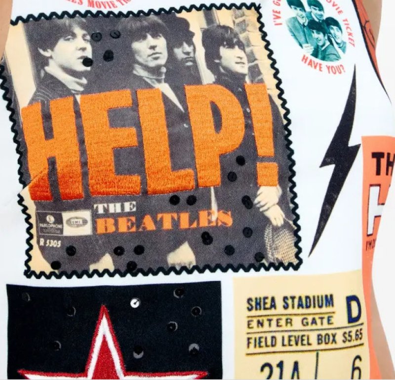 画像3: セール！【ニッキーヒルトン愛用】Alice + Olivia x The Beatles　アリスアンドオリビア  Clyde Shift Dress  12112 (3)