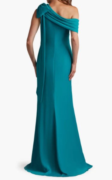 画像3: Tadashi Shoji タダシショージ   cassia ワンショルダー Gown  グリーン、ブルー系  20802 (3)