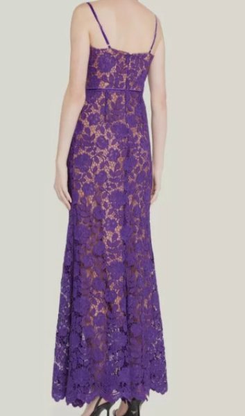 画像4:  セール!Marchesa Notte マルケッサノッテ Laced Sleeveless Scoop Neck Gown (4)