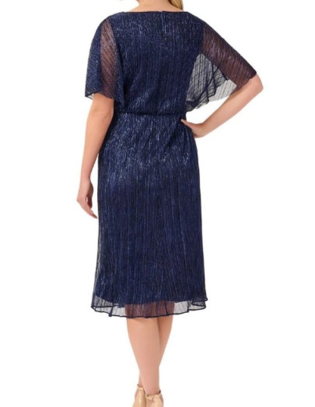 画像3: 限定セール！Adrianna Papell アドリアナパペル   Metallic V-Neck Evening Wrap Dress   05243 (3)