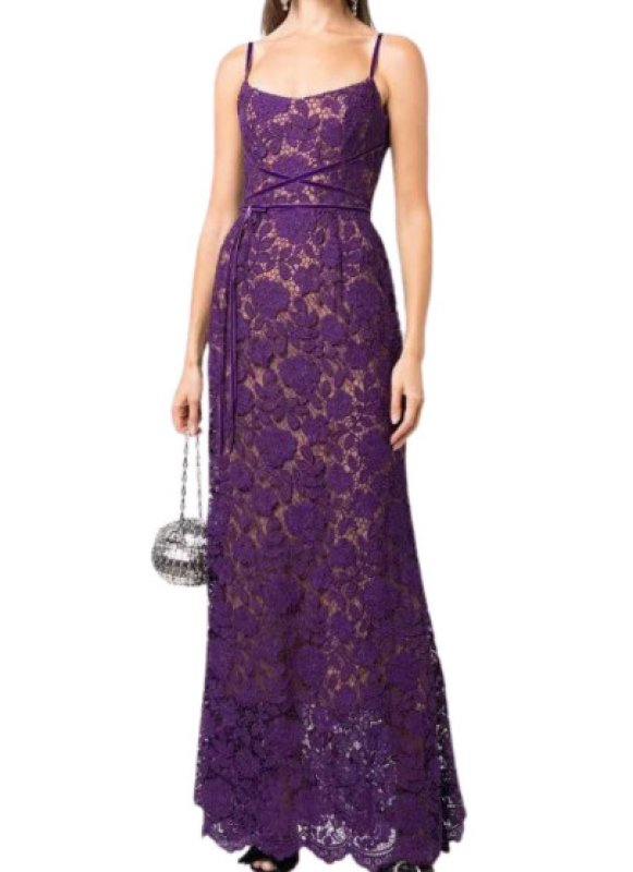 画像1:  セール！Marchesa Notte マルケッサノッテ　Laced Sleeveless Scoop Neck Gown (1)