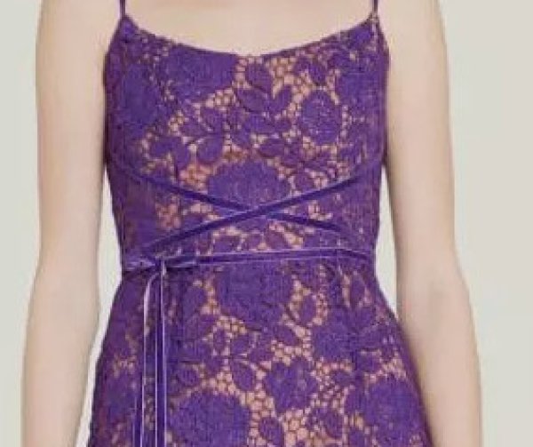 画像3:  セール!Marchesa Notte マルケッサノッテ Laced Sleeveless Scoop Neck Gown (3)