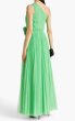 画像2: 5/15までセール！ZAC POSEN ワンショルダープリーツメッシュドレス (2)