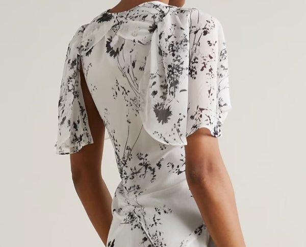 画像3: セール!VICTORIA BECKHAM  ヴィクトリアベッカム Floral-print chiffon midi dress  05301 (3)