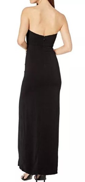 画像4: セール!Nicole Miller ニコルミラー  Strapless Ruffle Gown PEACH/BLACK  05051 (4)