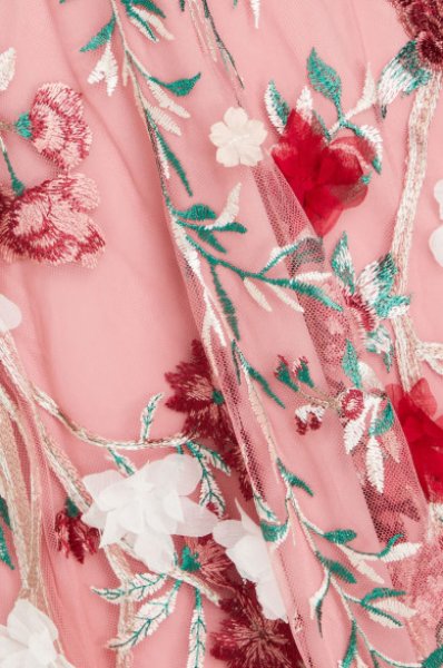 画像5: 1点のみ即発!Marchesa Notte マルケッサノッテ 花柄刺繍チュールロングドレス  05044 (5)
