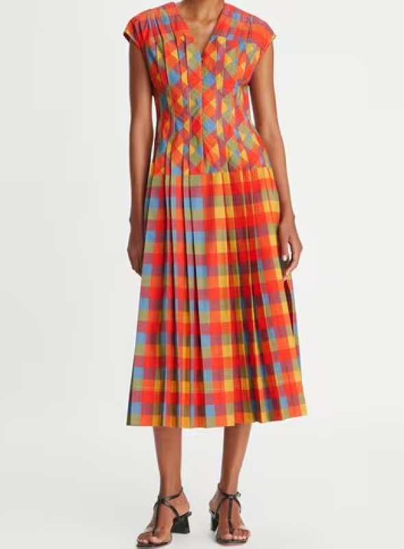 画像2: セール！【生見愛瑠さん着用】Tory Burch トリーバーチ  Veronica Plaid Claire McCardell Dress  (2)