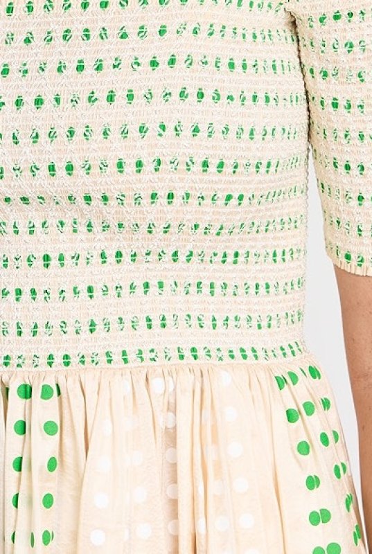 画像5: セール！【田中みな実さん他着用】Tory Burch トリーバーチ  Printed Silk Smocked Dress (5)