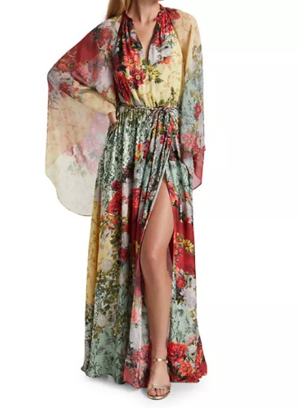 画像1: セール！Alice + Olivia アリスアンドオリビア　  Malinda Maxi Dress  05181 (1)