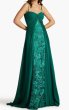 画像1: Tadashi Shoji  タダシショージ   Monte Chiffon Overlay Embroidered Gown　グリーン (1)