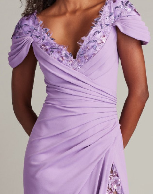 画像3: Tadashi Shoji タダシショージ  Sunas Gown パープル系   (3)