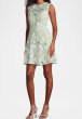 画像1: Tadashi Shoji  タダシショージ   Pyla 3D Floral Embroidered mini Dress　  ホワイト、グリーン系 (1)