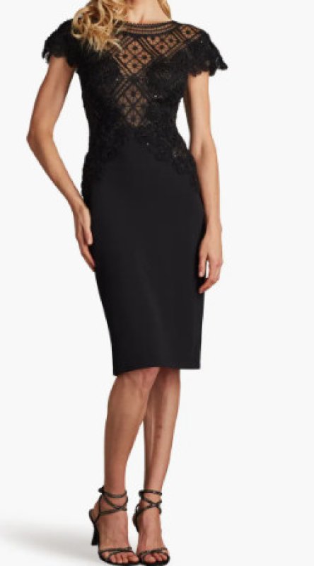 画像1: Tadashi Shoji タダシショージ  Madigan Cocktail Dress  ブラック (1)