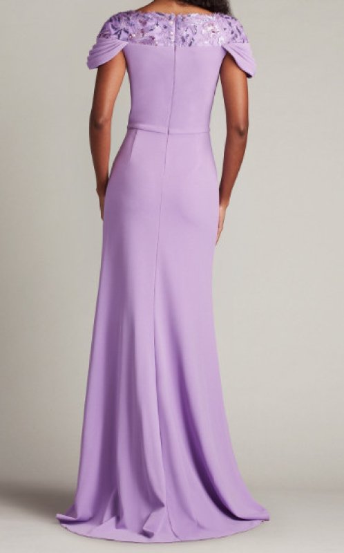 画像2: Tadashi Shoji タダシショージ  Sunas Gown パープル系   (2)