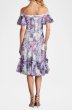 画像2: Tadashi Shoji  タダシショージ  　Breeze Floral Print Chiffon Dress  ホワイト、パープル系 (2)