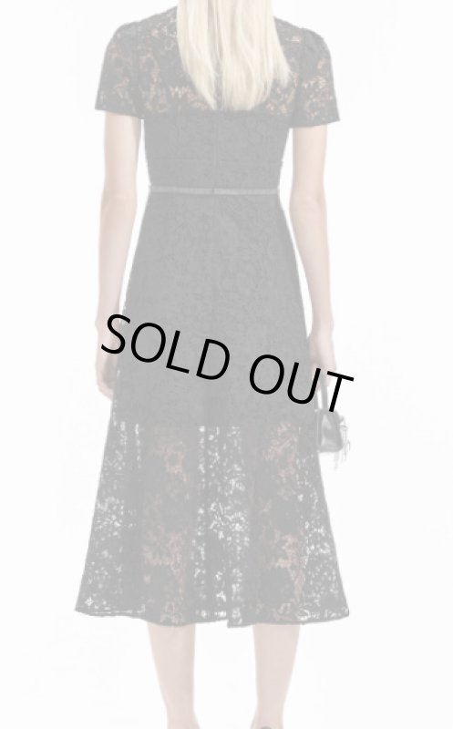 画像2: 【本田望結さん着用】Self Portrait　セルフポートレート　Black Cord Lace Bow Midi Dress (2)