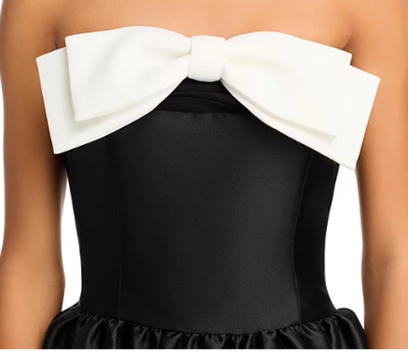 画像4: セール！ Self Portrait セルフポートレート　 Taffeta Contrast Bow Midi Dress  06254 (4)