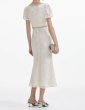 画像2: Self Portrait　セルフポートレート　Cream Lace Diamante Trim Midi Dress (2)