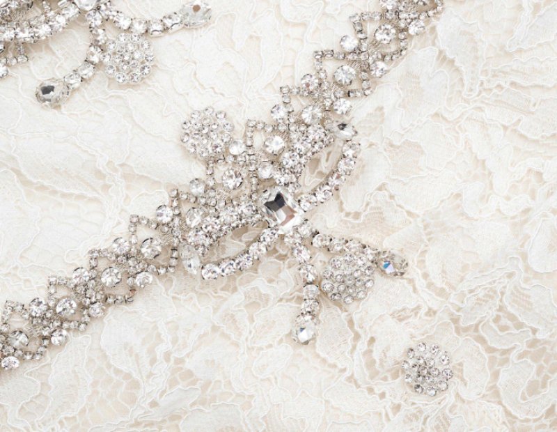 画像3: Self Portrait　セルフポートレート　Cream Lace Diamante Trim Midi Dress  06094 (3)