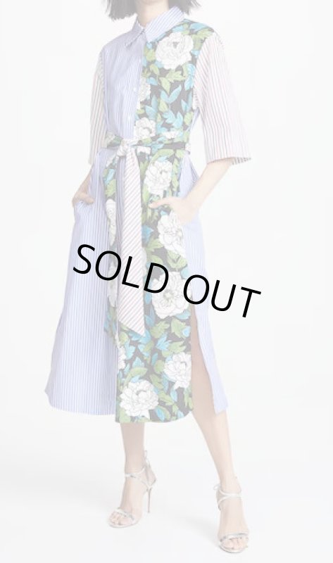 画像1: セール！【コンフィデンスマンJP、長澤まさみさん着用】Diane von Furstenberg　ダイアンフォンファステンバーグ　ミックスプリントコットンシャツドレス  30405 (1)