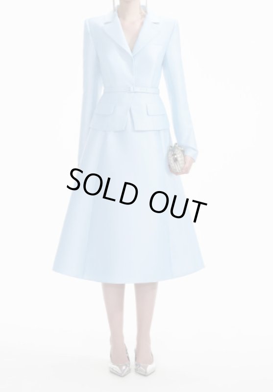 画像1: 限定セール！Self Portrait　セルフポートレート Tailored taffeta midi dress　ブルー  11081 (1)