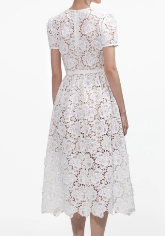 画像2: セール！Self Portrait　セルフポートレート　White Floral Lace Midi Dress  06092 (2)