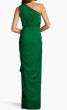 画像2: Tadashi Shoji タダシショージ  Lena ドレープワンショルダードレス　グリーン (2)