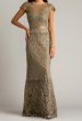 画像1: セール！Tadashi Shoji  タダシショージ　Miranda Sequin Embroidered Gown  Smoke Pearl  ベージュ系 (1)